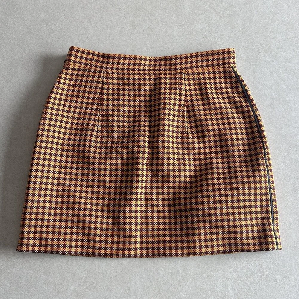 Marni Houndstooth Check Pattern Mini Skirt ASO Emily in Paris